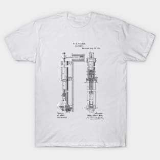 Draw Bench Machine Vintage Patent Hand Drawing T-Shirt